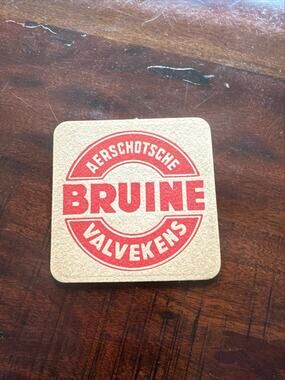 Vintage Aerschotsche Bruine Valvekens Belgian Beer Coaster Breweriana